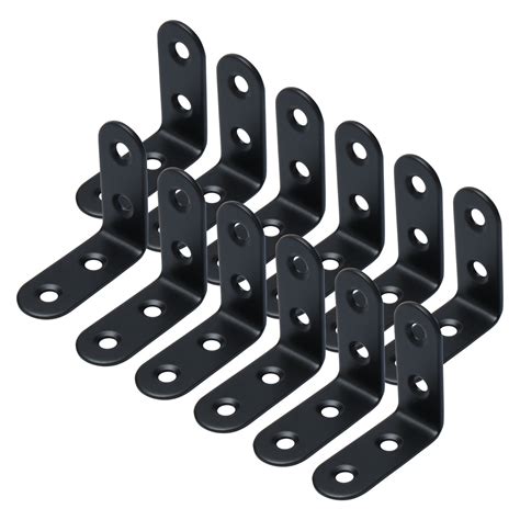 metal angle brackets black|black angle iron with holes.